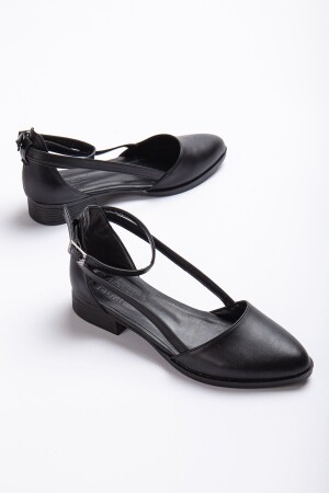 Rayna Kısa Topuk Cilt Ayakkabı Siyah PL2004C - 6