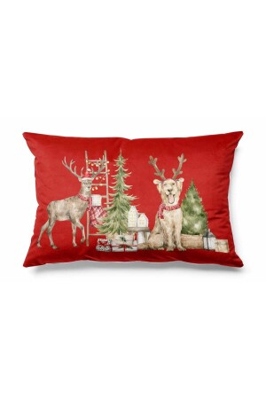 Rechteckiger, doppelseitig bedruckter Kissenbezug aus Wildleder mit Alex-Muster - Pilloveland