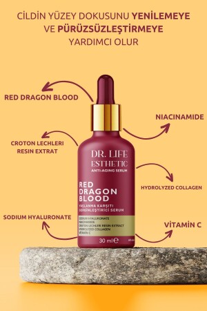 Red Dragon Blood Yaşlanma Karşıtı Gerginleştirici Serum Anti-aging Serum 30ml DRESTHETIC01 - 6