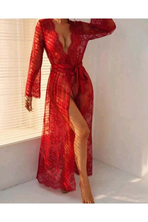 Redmiss uzun Dantel Sabahlık - Zekas Fashion