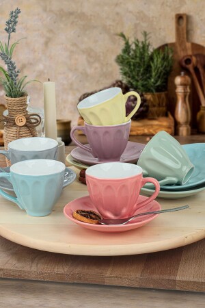 Regenbogen-Mandel-Teeservice 12-teilig für 6 Personen TC043212F3X1A000000MATT300 - Keramika