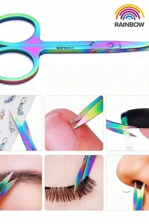 Regenbogenschere für gebogenen Bart, Schnurrbart und Koteletten - Uniquem