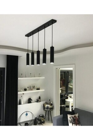 Retro Rustik Sıralı Masa Üstü Beşli Sarkıt Avize Gu10 Led Ampul. Gün Isigi Dahildir MYL002266 - demet habek mylights