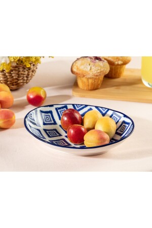 Rêve Bleu Carre Ovaler Teller – Blau – 19,5 x 16,5 cm 1KTABA0853-8682116427142 - Madame Coco