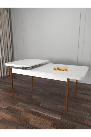 Riff Beyaz 80x130 Cm Açılabilir 6 Kişilik , Yemek Masası , Yemek Masası Takımı - Siyah BYZYM002 - 4
