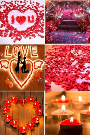 Romantik Süsleme Ev Oda Dekorasyon Paketi Sürpriz 14 Şubat Sevgililer Günü Evlilik Teklifi Yıldönümü tye1201212335 - 4