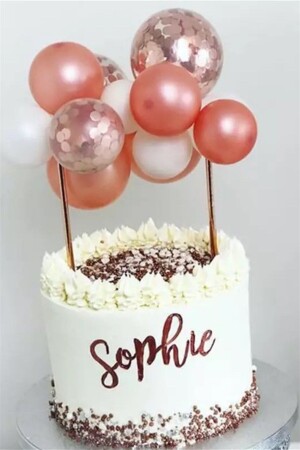 Rose Balon Pasta Süsü - Le Mabelle