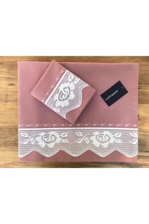 Rose Dantelli Pikolu Çift Kişilik Nevresim Takımı CBKFYJ - Çeyiz Bahçesi