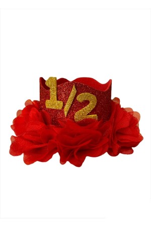 Rote Henna-Krone für 6 Monate alte Babys - Miniko Butik