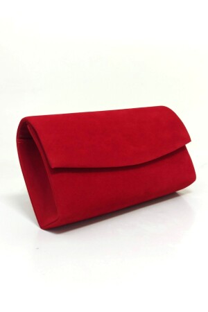 Rote Mini-Abendtasche für Damen aus Wildleder - Dizaynbag