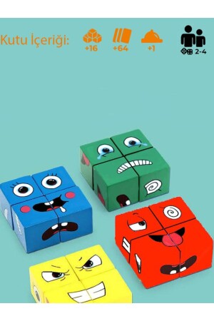 Rubik Emoji Bulmaca Hızlı Düşünme, Zihinsel Ve Görsel Becerisini Geliştirecek Eğlenceli Kutu Oy edoyrubik2023 - 2