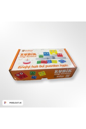 Rubik Emoji Bulmaca Oyunu 16 Küp 64 Kart Ve Zil Eğitici Oyuncak edoyrubikemoji3 - 7