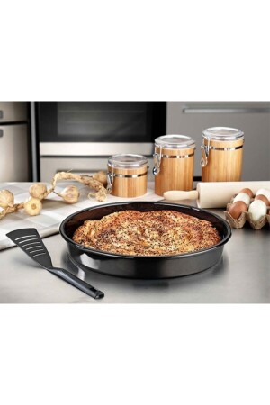 Rundes Emaille-Backblech, groß – 36 cm NS36 - Nüsse