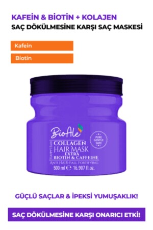 Saç Dökülmelerine Karşı Güçlendirici Maske Kolajen+biotin+kafein 500 ml GSTH-4 - 1
