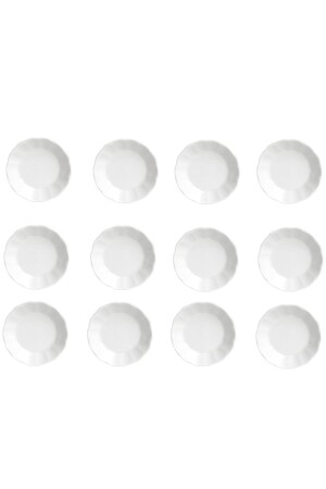 Sade Beyaz Çay Tabağı 12cm 12'li Porland Sade - Porland