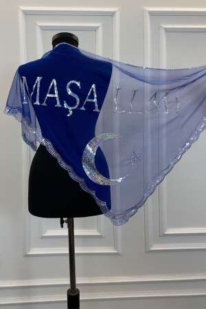 Sak Mavi Maşallah Ve Ayyıldız Sünnet Örtüsü- Sünnet Malzemeleri- Sünnet Kınası- Sünnet Düğünü - Zeymerade