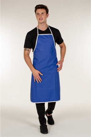 Saks Mavi Muşamba Mutfak Bulaşık Önlüğü Pvc 1.20 Metre - Mert Giyim