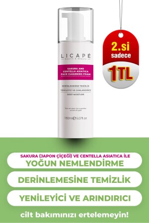 Sakura Ve Centella Asitica Yüz Temizleme Köpüğü 150ml - Licape
