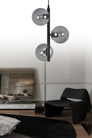 Salkım 3'lü Siyah Modern Avize SEF161 - ŞL Şef Light