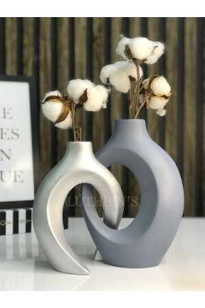 Sarmaşık Sevgili Vazo Seti Modern Tasarım Biblo - Luthien