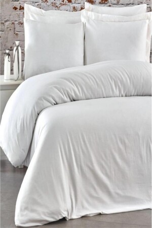 Satin-Bettbezug-Set für King-Size-Betten, einfarbig, Baumwolle, für Zuhause und Hotel, im Karton, 240 x 220, einfarbig, Satin - Ender Home