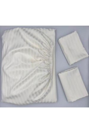 Satin-Spannbettlaken + bezogener Kissenbezug (hohe Eckentiefe) ***Neuester Trend*** - Pınarhome Collectıon