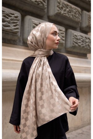 Schal aus Baumwoll-Jacquard mit Karomuster - Bonjela