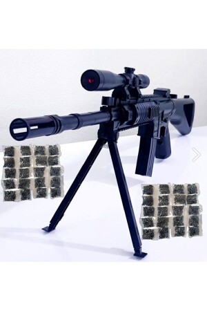 Scharfschützengewehr, das Laserperlen und 40 Packungen Plastikperlen verschießen kann - Shem
