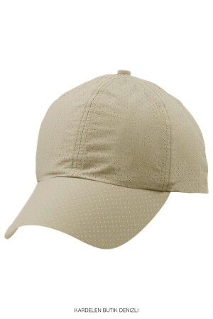 Schnell trocknender Micro-Unisex-Sonnenhut aus Mesh (Golf-, Tennis-, Lauf-, Wander- und Campinghut) Beige KBS20288 - Kardelen Butik Denizli