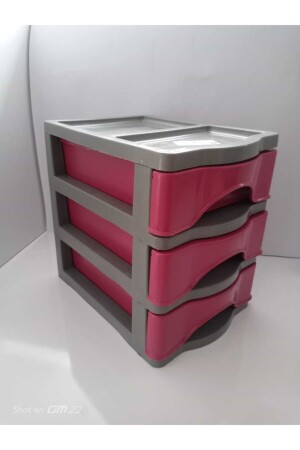 Schnupftabakdose (Make-up) mit 3 Schubladen, Tischaufsatz, Schrank, Make-up-Box mit Schubladen - Oben