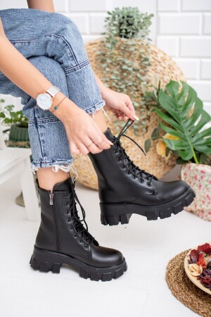 Schwarze Damenstiefel Bg1001-116-0002 - Moda Değirmeni