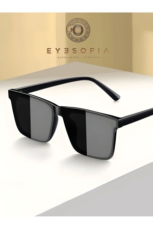 Schwarze Lux-Unisex-Sonnenbrille - Eyesofia