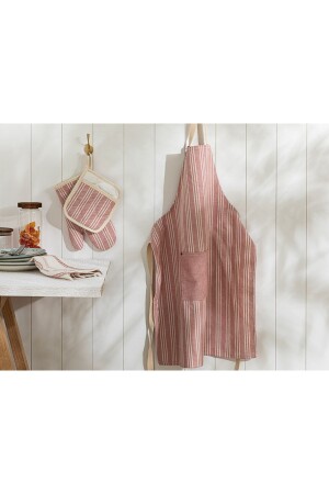 Scratch Line Pamuk Cepli Mutfak Önlüğü Kırmızı - English Home