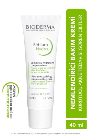 Sebium Hydra Intensive feuchtigkeitsspendende Ceramide mit austrocknender Aknebehandlung, beruhigende Pflegecreme, 40 ml - Bioderma