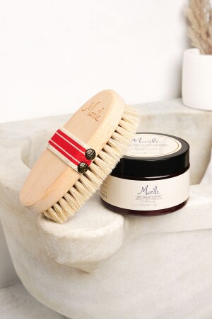 Selülit Karşıtı Bakım Kremi 300 ml %100 Doğal At Kılı Selülit Fırçası - Mar’Le