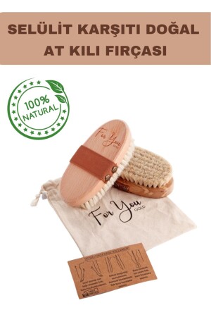Selülit Karşıtı Doğal At Kılı Selülit Fırçası - For You Gold