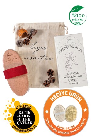 Selülit Karşıtı Doğal At Kılı Selülit Fırçası LayesDoğalAtKılı - Layes