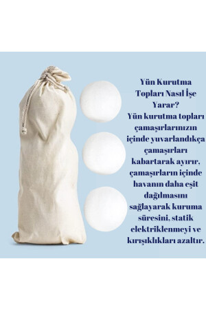 Set aus Wäschewolle-Trocknerbällen und Duftstoffen – natürlicher Weichspüler – für Trockner – 3 Stück – XL - 4