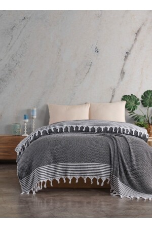 SET HOME Antik Desen Çift kişilik Pike 200x230 Saçaklı (El Bağlamalı) - Sethome Collection