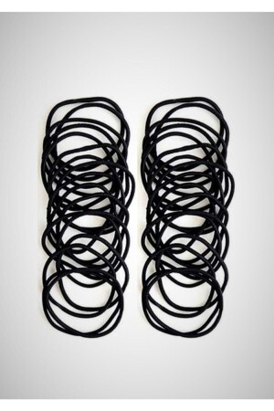 Set mit 12 schwarzen dünnen elastischen Schnallen - C&E Design