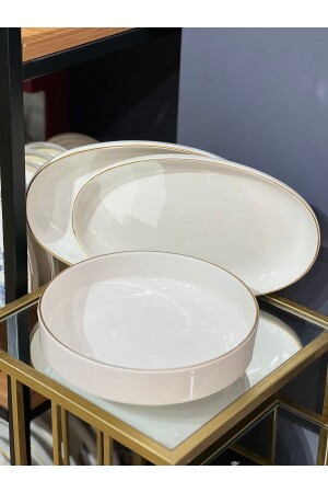 Set mit 3 modernen goldenen Salatschüsseln - Onedekor