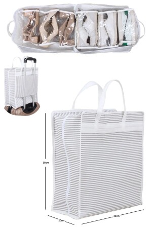 Seyahat Tipi Ayakkabı Hurcu- Çizgili - Esti