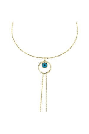 Shahmaran-Armband aus 14 Karat Gold mit Evil-Eye-Perlen - Koçak