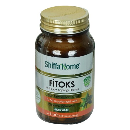 Shiffa Home Fitoks Yeşil Çay Yaprağı Ekstresi Diyet Takviyesi 850 Mg x 60 Kapsül - 1