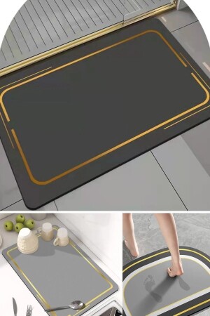 Sihirli Bulaşık Yıkama Matı Kurulama Matı 40x50 Bulaşık Kurutma Matı TYC00812791794 - ART