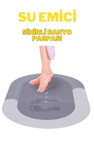 Sihirli Su Emici Kaydırmaz Banyo Paspası Banyo Ayak Matı Mavi - Art