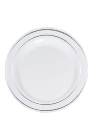 Silber gestreifte Glimmerplatte 6 Stück 23 cm - Partioutlet