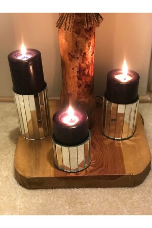 Silber verspiegeltes Kerzenhalter-Kerzenständer-Set - Extrasepetim