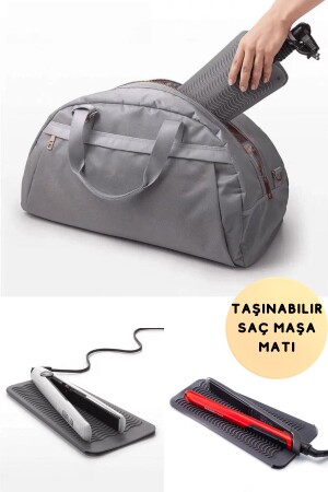 Silikon-Lockenstab-Tragetasche, Reise-hitzebeständige Silikonmatte, Haar-Lockenkamm-Tragetasche - Budors