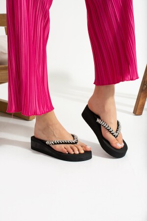 Silver Stone Plateau tut nicht zwischen den Fingern weh Strandpantoffeln Flip Flops BER9536887411 - Bermody